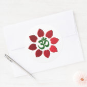 Om-symbool Ronde Sticker (Envelop)