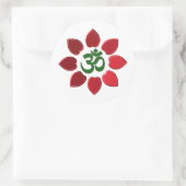 Om-symbool Ronde Sticker (Tas)
