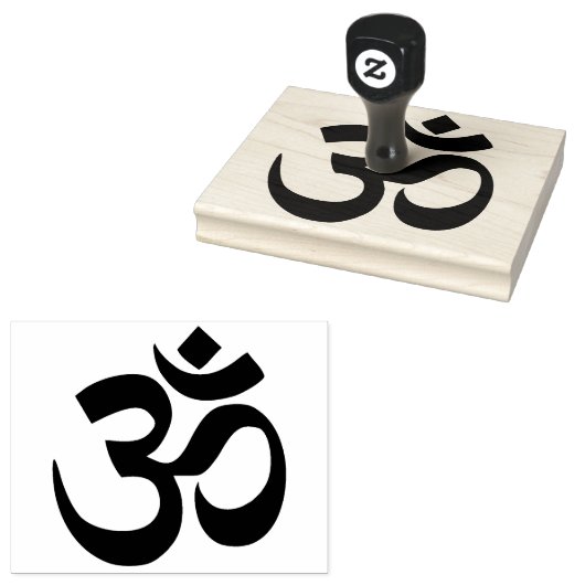 Om symbool Sanskriet schrift Rubberstempel (Gestempeld)