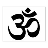 Om symbool Sanskriet schrift Rubberstempel (Afrduk)