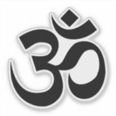 Om Symbool Sanskriet Schrift Schrijven Sticker (Voorkant)