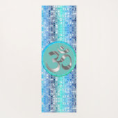 OM Symbool Shimmery Blue Dreamy Tegels Yogamat (Achterkant)