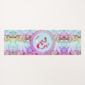 OM Symbool Shimmery Rainbow Tegels Yogamat (Achterkant (horizontaal))