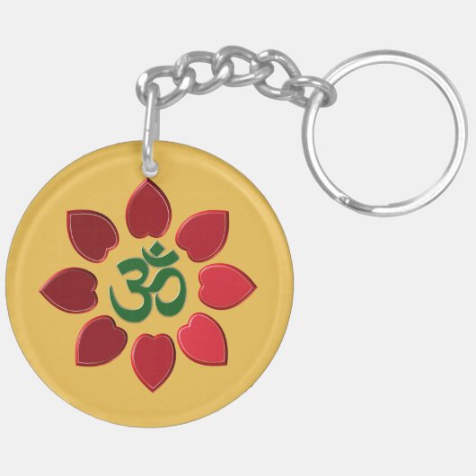 Om-symbool Sleutelhanger (Achterkant Links)