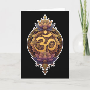 Om Symbool Spiritueel Mediteren Yoga Mantra Goddel Kaart