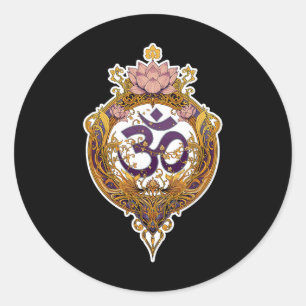 Om Symbool Spirituele Zen Vrede Yoga Meditatie  Ronde Sticker