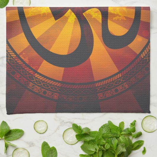 Om-symbool Theedoek (Gevouwen)