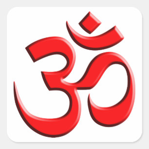 OM-symbool Vierkante Sticker
