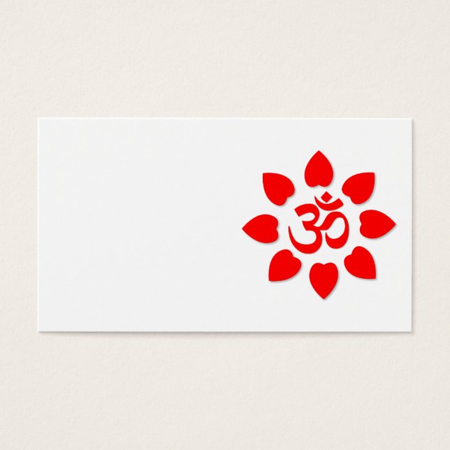 Om-symbool Visitekaartje (Voorkant)