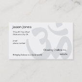 Om Symbool vooraan, 7 Chakras in een Cirkel achter Visitekaartje (Voorkant)