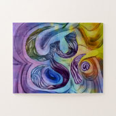 OM-symbool Waterverf tekenen Legpuzzel (Horizontaal)