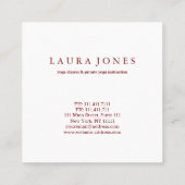 OM-symbool Yoga Meditation Instructor Vierkante Visitekaartje (Achterkant)