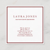 OM-symbool Yoga Meditation Instructor Vierkante Visitekaartje (Achterkant)