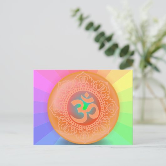 OM-symboolsymbool briefkaart (Staand voorkant)