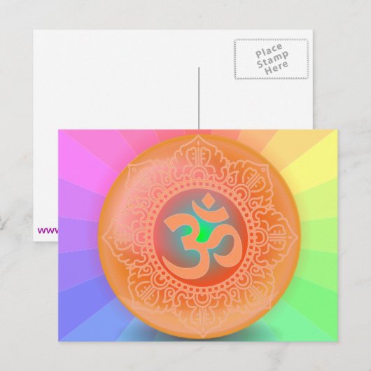 OM-symboolsymbool briefkaart (Voorkant / Achterkant)