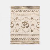 OM-symboolversiering - pastelgoud Fleece Deken (Voorkant)