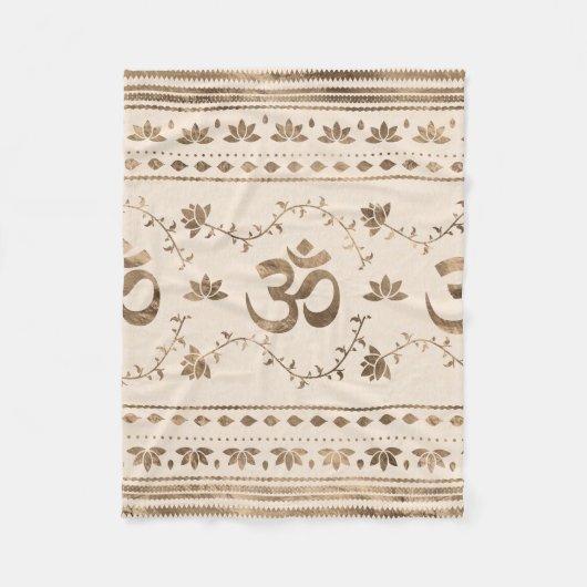 OM-symboolversiering - pastelgoud Fleece Deken (Voorkant)