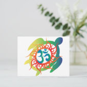 Om-Tatto-Vibrant-Turtle Briefkaart (Staand voorkant)