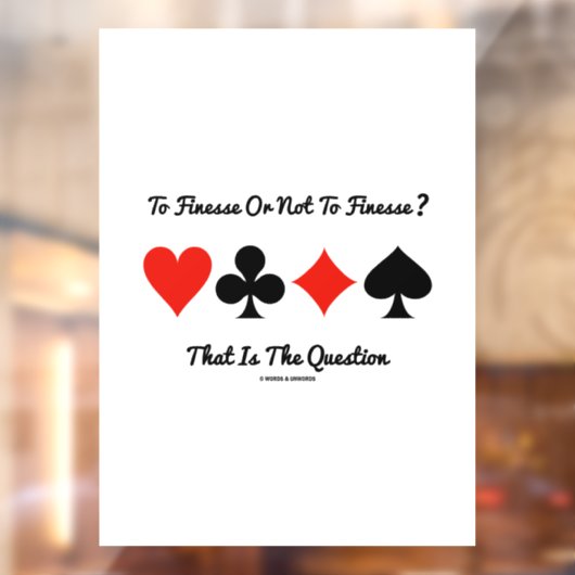 Om te beboeten of niet te beeindigen? Dat is de vr Raamsticker (Vel 2)