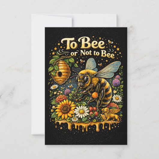 Om te Bee of Niet te Bee Bedankkaart (Voorkant)