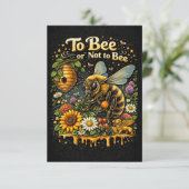 Om te Bee of Niet te Bee Bedankkaart (Staand voorkant)