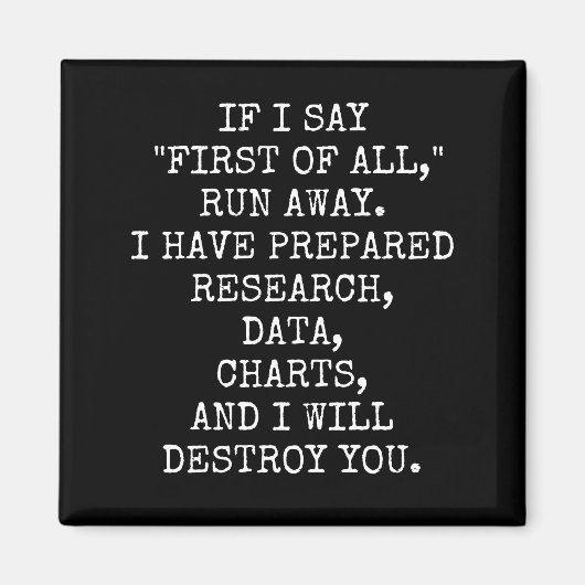 Om te beginnen, wegrennen. magneet (Voorkant)