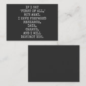 Om te beginnen, wegrennen. visitekaartje (Voorkant / Achterkant)