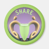 Om te delen moet Ronde Magnet behandelen (Voorkant)