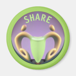 Om te delen moet Ronde Magnet behandelen