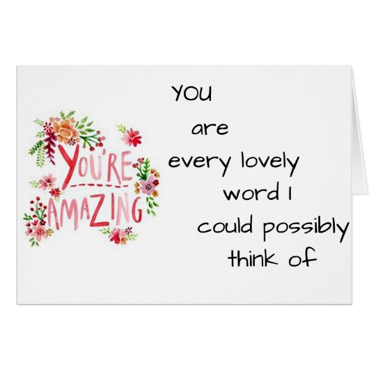 OM TE DENKEN VAN U MAAKT ME KLEIN-U R AMAZING (Voorkant Horizontaal)