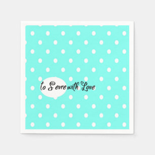 Om te dienen met Love Polka Dot Party Paper Napkin Servet