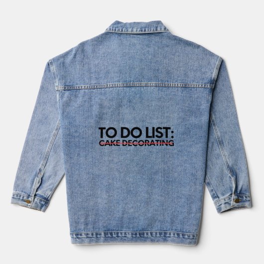 Om te doen Lijst Cake Decoreren Leer Hobby Vrouwen Denim Jacket (Achterkant)