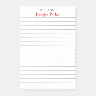OM TE DOEN LIJST Jouw naam Gelijnd papier Professi Post-it® Notes