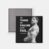 Om te falen (Arthur Saxon) - Old School Bodybuildi Magneet (Voorkant / Achterkant)