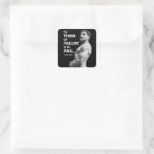 Om te falen (Arthur Saxon) - Old School Bodybuildi Vierkante Sticker (Tas)