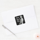 Om te falen (Arthur Saxon) - Old School Bodybuildi Vierkante Sticker (Envelop)