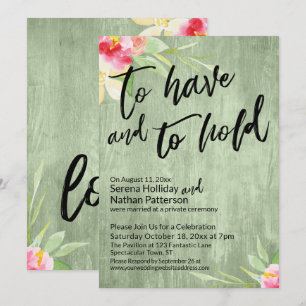Om Te Hebben en Te Houden Aquarel Bloemen Groen Ho Kaart