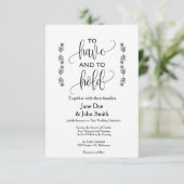 Om te hebben en te houden Basic bruiloft uitnodigi Kaart (Staand voorkant)