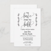 Om te hebben en te houden Basic bruiloft uitnodigi Kaart (Voorkant / Achterkant)