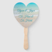 Om te hebben en te houden Beach Wedding Fan Handwaaier (Voorkant)