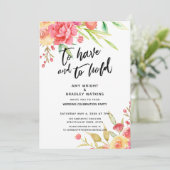 Om te hebben en te houden Boho Bloemen Trouwrecept Kaart (Staand voorkant)