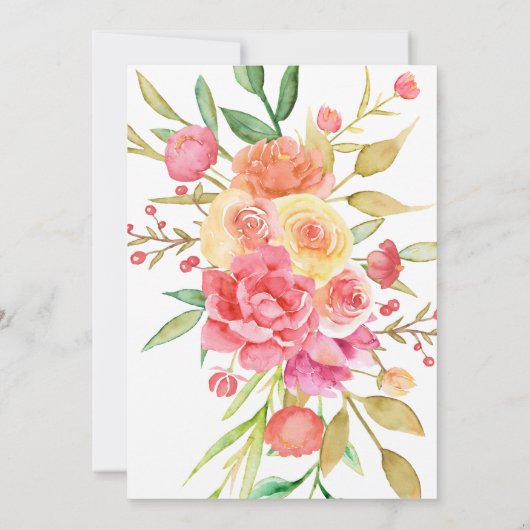 Om te hebben en te houden Boho Bloemen Trouwrecept Kaart (Achterkant)