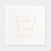 Om te hebben en te houden bruiloft geloften kallig folie servetten (Voorkant)