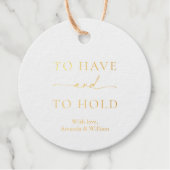 Om te hebben en te houden bruiloft gunst Label (Voorkant)