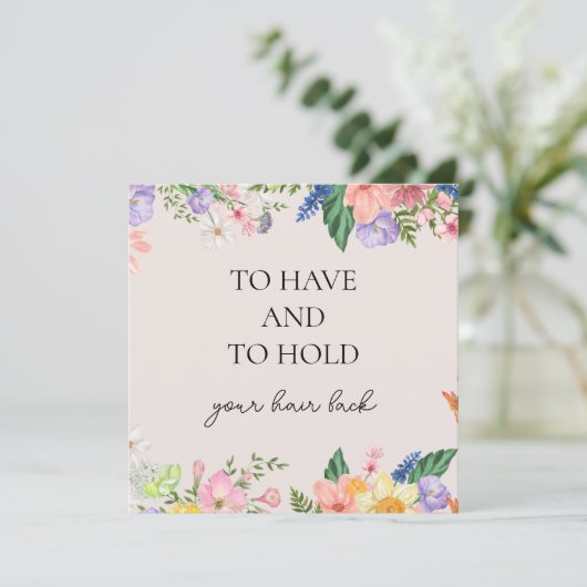 Om te hebben en te houden bruiloft haarclips Kaart (Staand voorkant)
