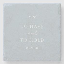 "Om te hebben en te houden" bruiloft Stenen Onderzetter