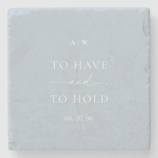 "Om te hebben en te houden" bruiloft Stenen Onderzetter (Voorkant)