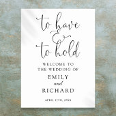 Om te hebben en te houden bruiloft welkom teken poster