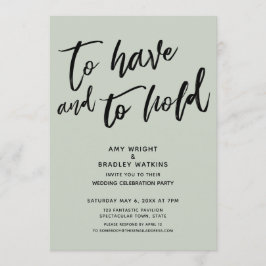 Om te hebben en te houden Eenvoudige bruiloftsrece Kaart
