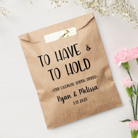 Om te hebben en te houden Favor Tassen - Facemask Bedankzakje (Gezegeld)